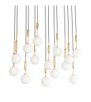 Lampy wiszące nad wyspę - Orlicki Design Ero XIV Gold 80x25 Złoty + Biały Opal OR85488 - produkt 3