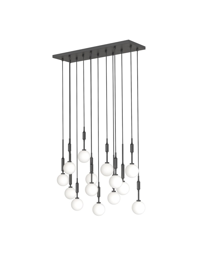 Lampy wiszące kule - Orlicki Design Ero XIV Nero 80x25 Biały Opal + Czarny OR85495 - produkt kolory-swiatla.pl 1
