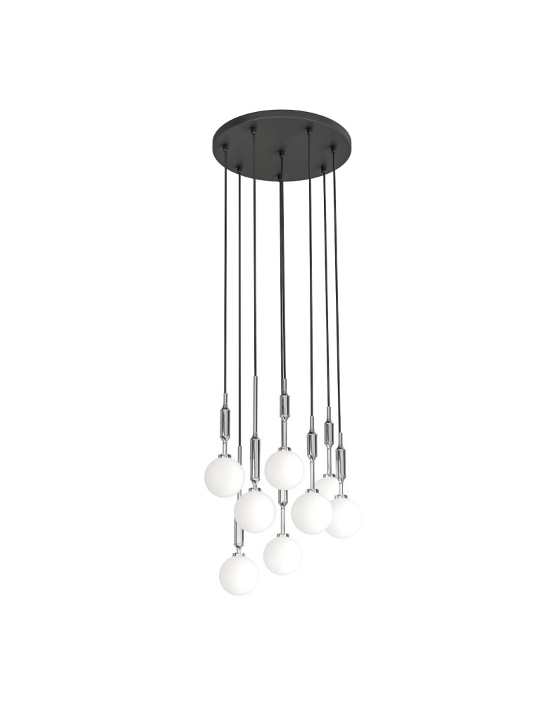 Lampy wiszące kule - Orlicki Design Ero VIII Cromo 40 Biały Opal + Chrom OR85327 - produkt kolory-swiatla.pl 1