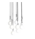 Lampy wiszące kule - Orlicki Design Ero VIII Cromo 40 Biały Opal + Chrom OR85327 - product 2