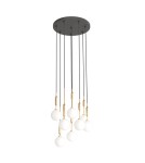 Lampy wiszące kule - Orlicki Design Ero VIII Gold 40 Złoty + Biały Opal OR85334 - produkt 1