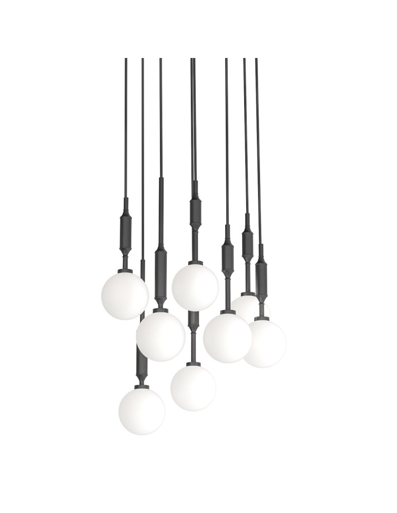 Lampy wiszące kule - Orlicki Design Ero VIII Nero 40 Biały Opal + Czarny OR85341 - produkt kolory-swiatla.pl 2