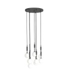 Lampy wiszące kule - Orlicki Design Ero VIII Nero 40 Biały Opal + Czarny OR85341 - produkt 4