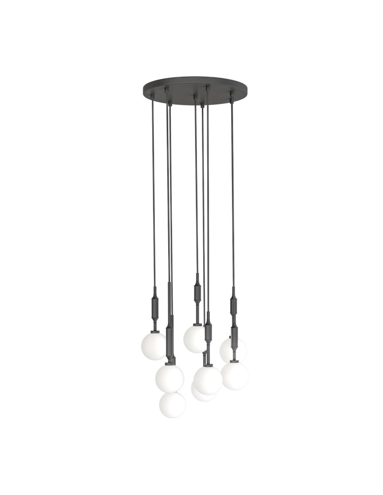Lampy wiszące kule - Orlicki Design Ero VIII Nero 40 Biały Opal + Czarny OR85341 - produkt kolory-swiatla.pl 4