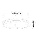 Lampy wiszące kule - Orlicki Design Ero VIII Nero 40 Biały Opal + Czarny OR85341 - produkt 5