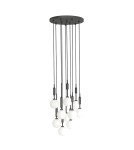 Lampy wiszące kule - Orlicki Design Ero X Nero 40 Biały Opal + Czarny OR85372 - produkt 2