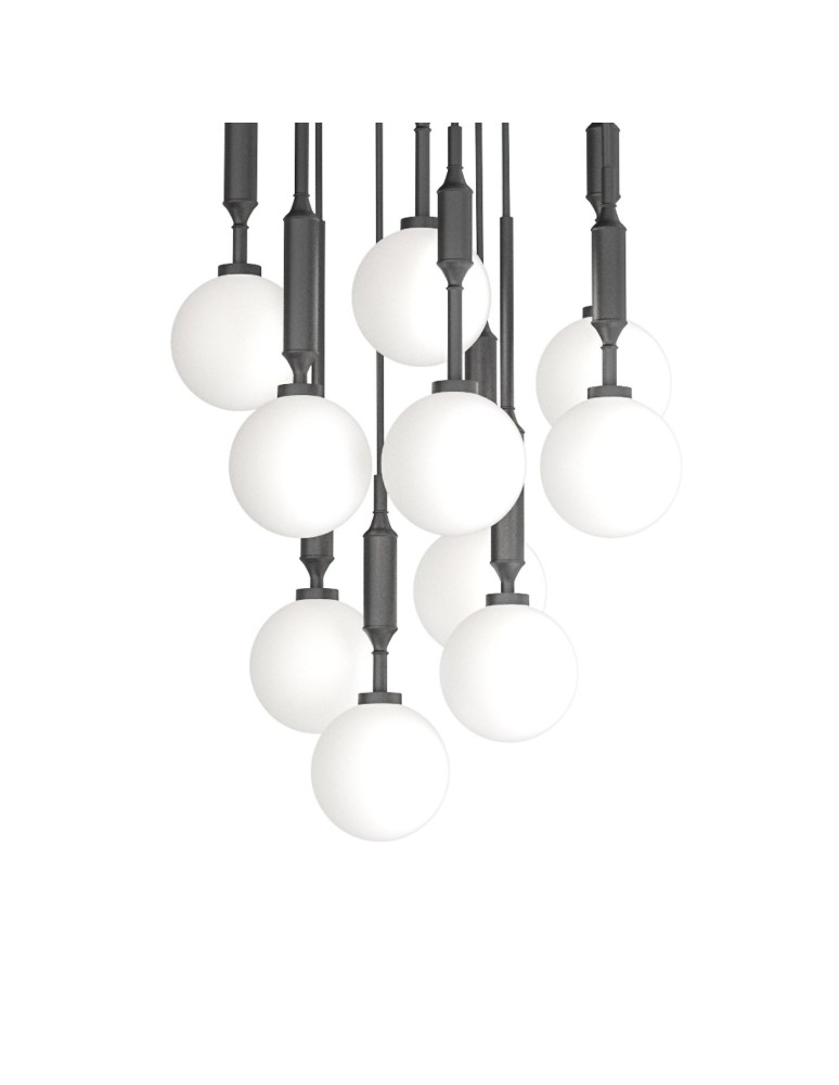 Lampy wiszące kule - Orlicki Design Ero X Nero 40 Biały Opal + Czarny OR85372 - produkt kolory-swiatla.pl 5