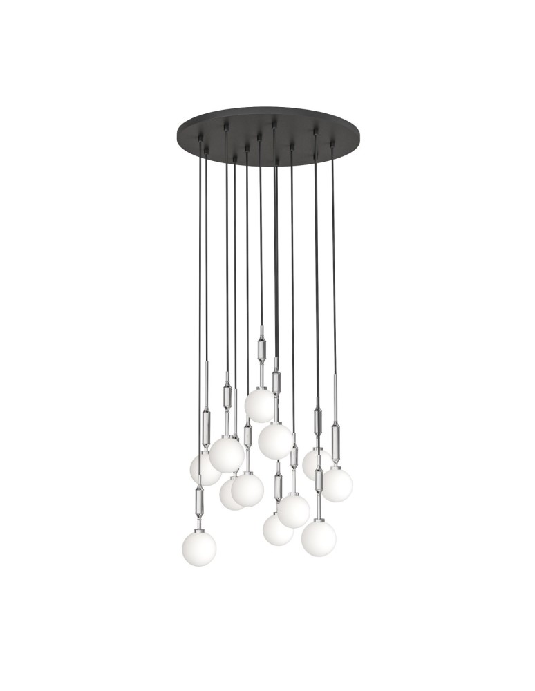 Lampy wiszące kule - Orlicki Design Ero XII Cromo 60 Biały Opal + Chrom OR85389 - produkt kolory-swiatla.pl 1