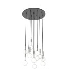 Lampy wiszące kule - Orlicki Design Ero XII Cromo 60 Biały Opal + Chrom OR85389 - produkt 3