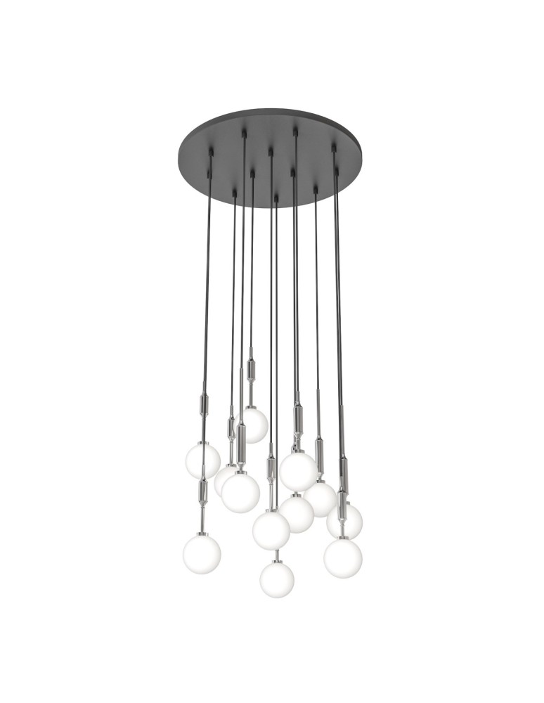 Lampy wiszące kule - Orlicki Design Ero XII Cromo 60 Biały Opal + Chrom OR85389 - produkt kolory-swiatla.pl 3