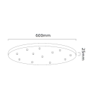 Lampy wiszące kule - Orlicki Design Ero XII Cromo 60 Biały Opal + Chrom OR85389 - produkt 6