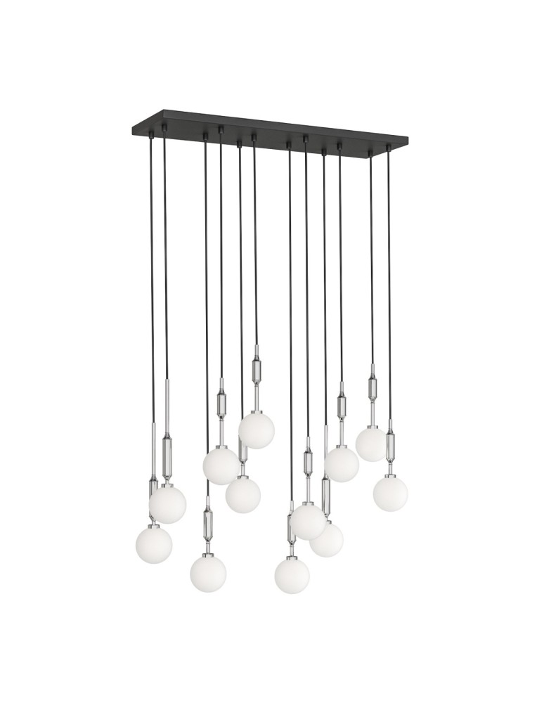 Lampy wiszące kule - Orlicki Design Ero XII Cromo 80x25 Biały Opal + Chrom OR85440 - produkt kolory-swiatla.pl 1