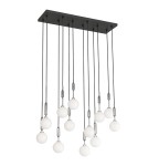 Lampy wiszące kule - Orlicki Design Ero XII Cromo 80x25 Biały Opal + Chrom OR85440 - produkt 2