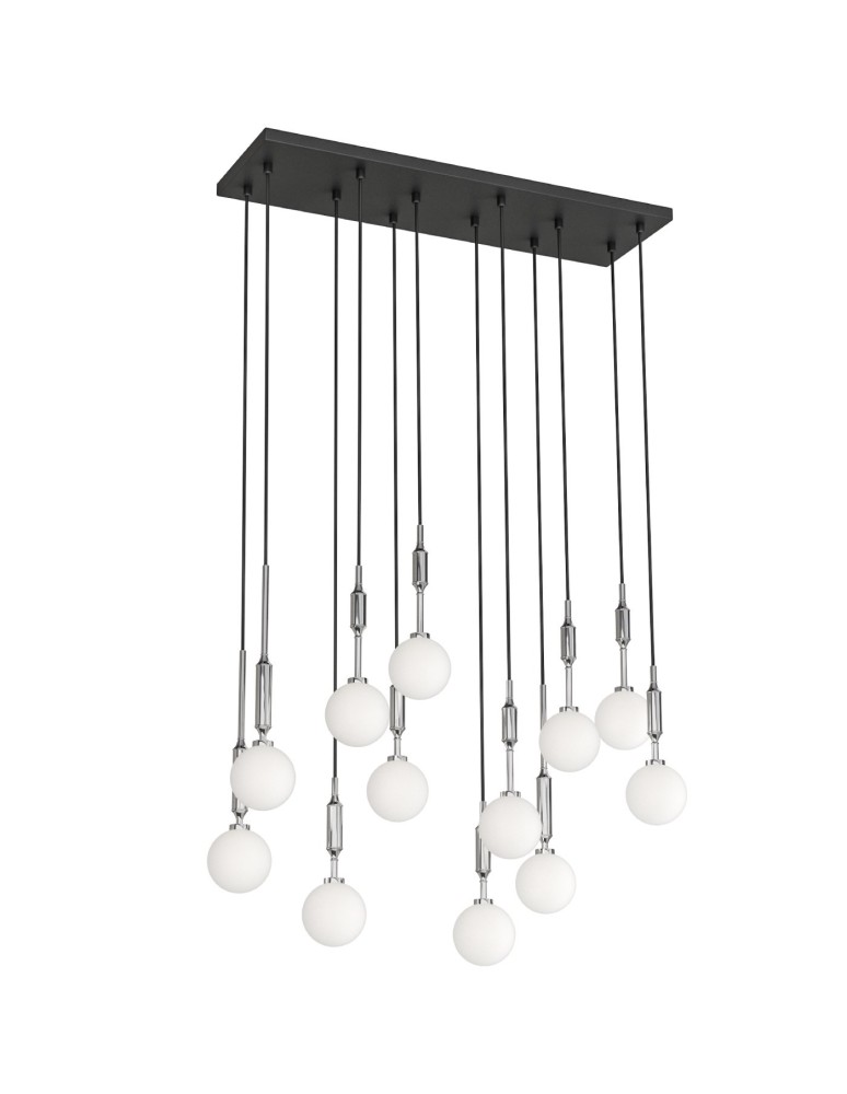 Lampy wiszące kule - Orlicki Design Ero XII Cromo 80x25 Biały Opal + Chrom OR85440 - produkt kolory-swiatla.pl 2