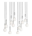 Lampy wiszące kule - Orlicki Design Ero XII Cromo 80x25 Biały Opal + Chrom OR85440 - produkt 3