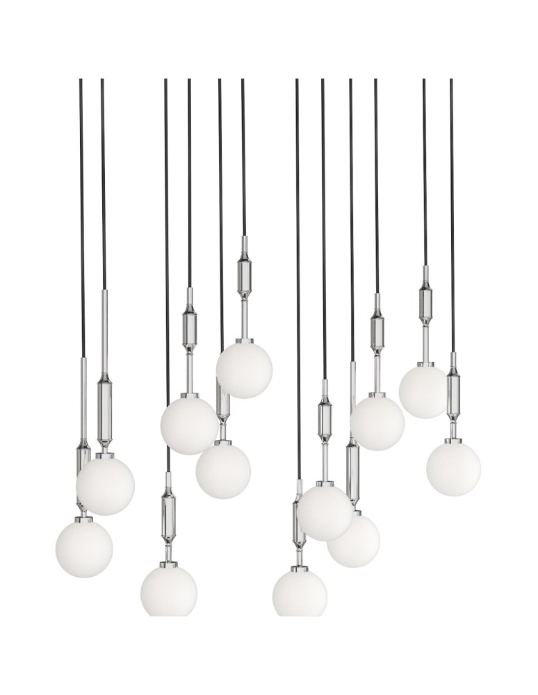 Lampy wiszące kule - Orlicki Design Ero XII Cromo 80x25 Biały Opal + Chrom OR85440 - produkt kolory-swiatla.pl 3