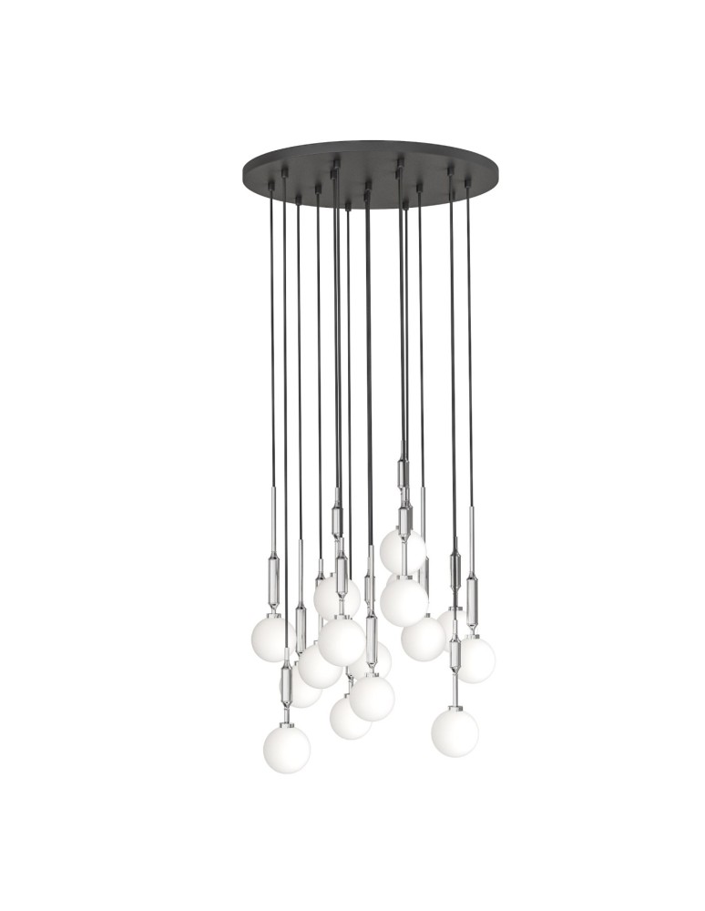 Lampy wiszące kule - Orlicki Design Ero XVI Cromo 60 Biały Opal + Chrom OR85419 - produkt kolory-swiatla.pl 1