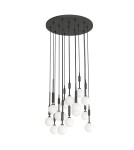 Lampy wiszące kule - Orlicki Design Ero XVI Nero 60 Biały Opal + Czarny OR85433 - product 1