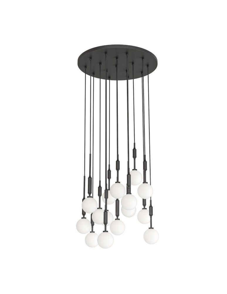Lampy wiszące kule - Orlicki Design Ero XVI Nero 60 Biały Opal + Czarny OR85433 - produkt kolory-swiatla.pl 1