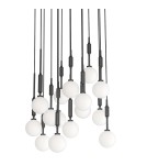 Lampy wiszące kule - Orlicki Design Ero XVI Nero 60 Biały Opal + Czarny OR85433 - product 3