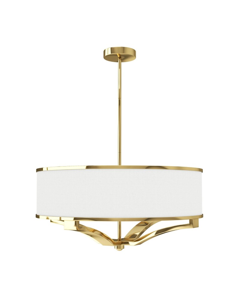 Lampy wiszące w stylu Hampton - Orlicki Design Gerdo Gold Złoty + Biały Kremowy OR84825 - produkt kolory-swiatla.pl 1