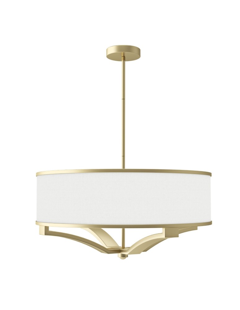 Lampy wiszące w stylu Hampton - Orlicki Design Gerdo Old Gold Złoty Satynowy + Biały Kremowy OR84818 - produkt kolory-swiatla.pl 1