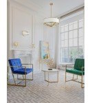 Lampy wiszące w stylu Hampton - Orlicki Design Gerdo Old Gold Złoty Satynowy + Biały Kremowy OR84818 - product 2