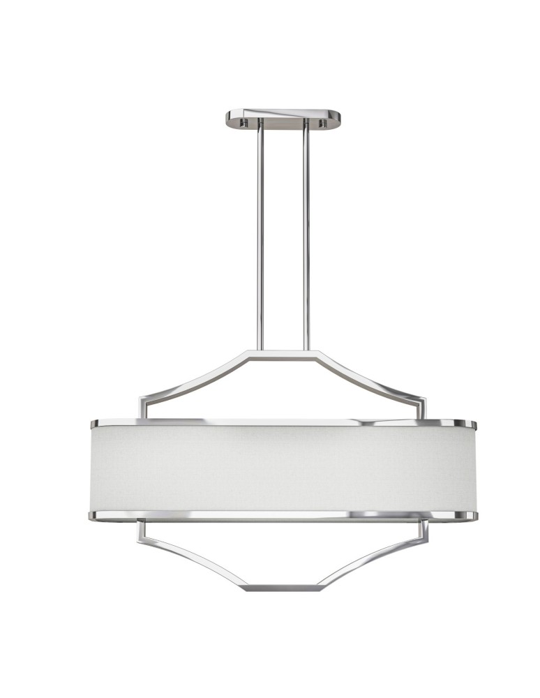 Lampy wiszące w stylu Hampton - Orlicki Design Gerdo Ovale Cromo Biały Kremowy OR84849 - produkt kolory-swiatla.pl 1