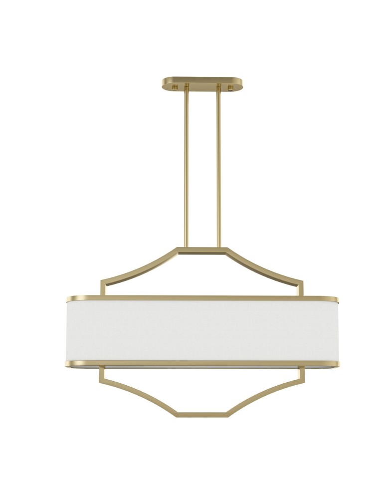 Lampy wiszące w stylu Hampton - Orlicki Design Gerdo Ovale Old Gold Złoty Satynowy + Biały Kremowy OR84856 - produkt kolory-swiatla.pl 1