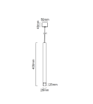 Lampy wiszące tuby - Orlicki Design Q I Bianco / Rose Gold 40 Złoto Różowe + Biały OR85181 - product 6