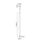 Lampy wiszące tuby - Orlicki Design Q I Bianco / Rose Gold 60 Złoto Różowe + Biały OR85204 - product 6