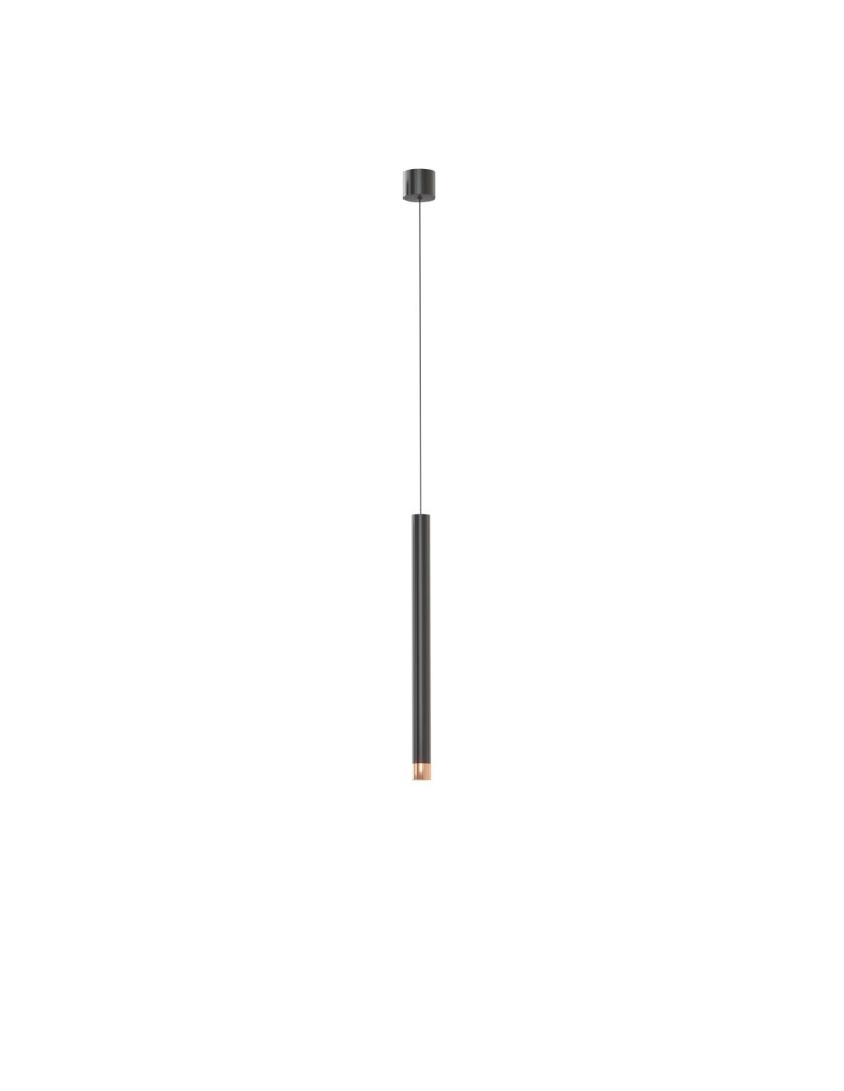 Lampy wiszące tuby - Orlicki Design Q I Nero / Rose Gold 40 Złoto Różowe + Czarny OR85136 - produkt kolory-swiatla.pl 1