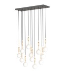 Lampy wiszące kule - Orlicki Design Ero XII Gold 80x25 Złoty + Biały Opal OR85457 - produkt 1