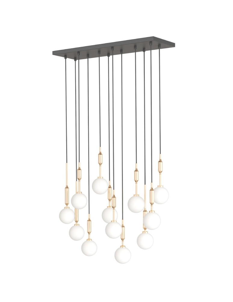 Lampy wiszące kule - Orlicki Design Ero XII Gold 80x25 Złoty + Biały Opal OR85457 - produkt kolory-swiatla.pl 1