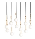 Lampy wiszące kule - Orlicki Design Ero XII Gold 80x25 Złoty + Biały Opal OR85457 - produkt 5
