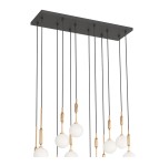 Lampy wiszące kule - Orlicki Design Ero XII Gold 80x25 Złoty + Biały Opal OR85457 - produkt 3