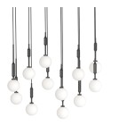 Lampy wiszące kule - Orlicki Design Ero XII Nero 80x25 Biały Opal + Czarny OR85464 - product 2