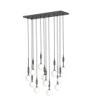 Lampy wiszące kule - Orlicki Design Ero XII Nero 80x25 Biały Opal + Czarny OR85464 - product 4