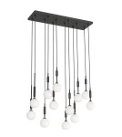 Lampy wiszące kule - Orlicki Design Ero XII Nero 80x25 Biały Opal + Czarny OR85464 - product 5