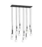 Lampy wiszące kule - Orlicki Design Ero XII Nero 80x25 Biały Opal + Czarny OR85464 - product 1