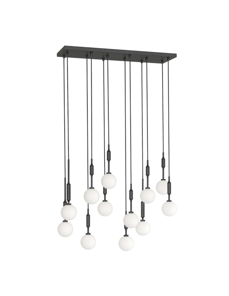 Lampy wiszące kule - Orlicki Design Ero XII Nero 80x25 Biały Opal + Czarny OR85464 - produkt kolory-swiatla.pl 1
