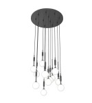 Lampy wiszące kule - Orlicki Design Ero XII Nero 60 Biały Opal + Czarny OR85402 - product 2