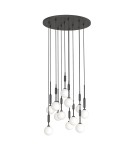 Lampy wiszące kule - Orlicki Design Ero XII Nero 60 Biały Opal + Czarny OR85402 - product 1