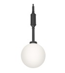 Lampy wiszące kule - Orlicki Design Ero I Nero B Biały Opal + Czarny Matowy OR85037 - product 1