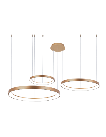 Azzardo AGNES PENDANT 38+58+78 DIMM CCT SWITCH GO Wisząca z Możliwością Ściemniania i Przełącznikiem Zmiany Barwy Światła AZ5026