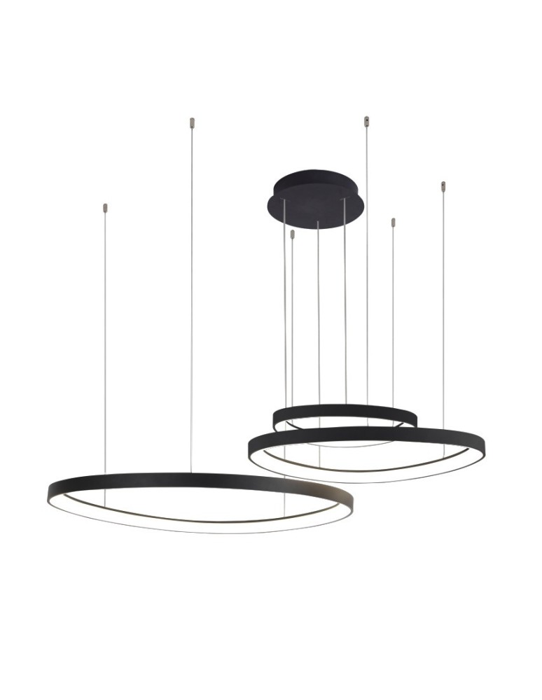 Azzardo AMANDA PENDANT 45+65+85 3000K BK Lampa Wisząca AZ5027