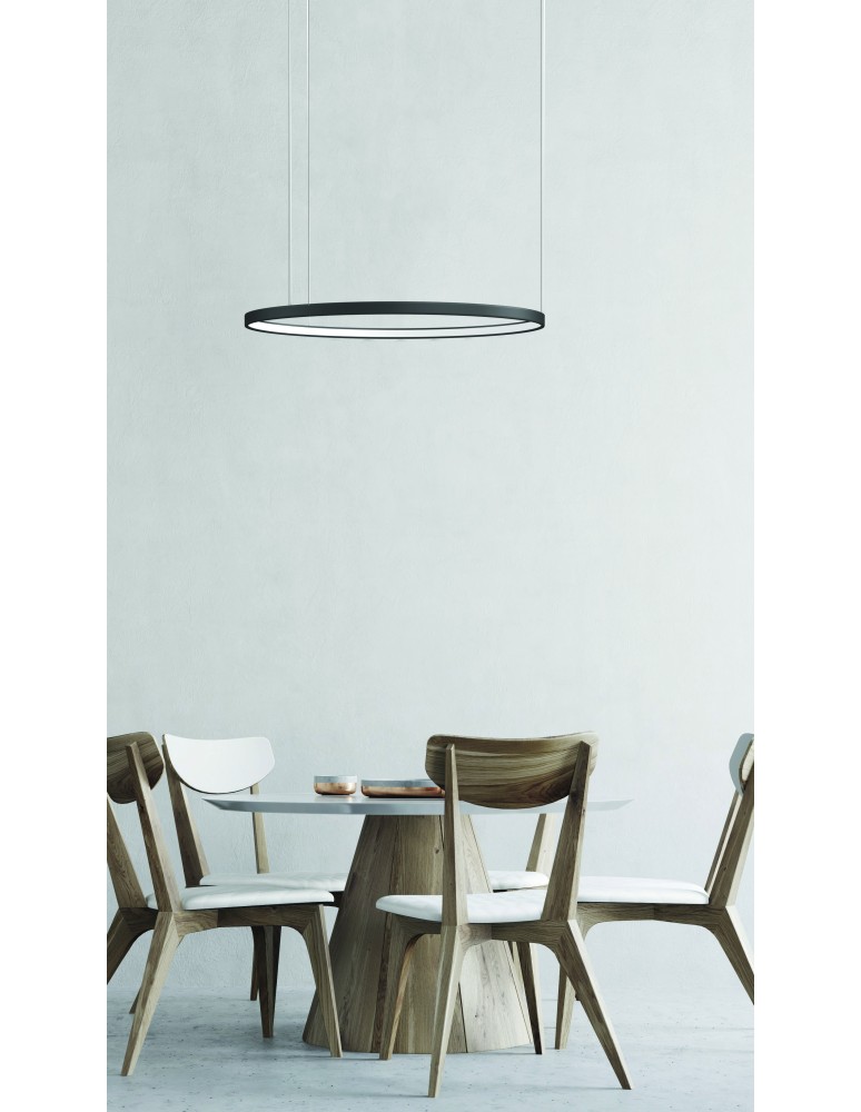 Lampy wiszące okręgi - Azzardo AGNES PENDANT 48 DIMM CCT SWITCH BK Wisząca z Możliwością Ściemniania i Przełącznikiem Zmiany Barwy Światła AZ5016 - product kolory-swiatla.pl 2
