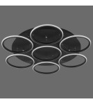 Lampy sufitowe ringi - Altavola Design: Plafon Ledowe Okręgi 7 czarna out 3k  - product 4