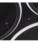 Lampy sufitowe ringi - Altavola Design: Plafon Ledowe Okręgi 7 czarna out 3k  - product 6