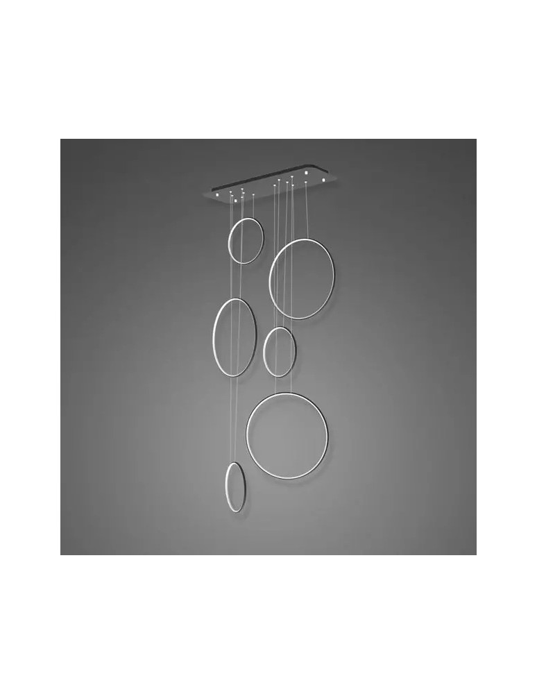 Altavola Design: Lampa wisząca Ledowe Okręgi No. 8 czarny 90 cm in 4k Altavola Design: Lampa wisząca Ledowe Okręgi No. 8 czarny 90 cm in 4k